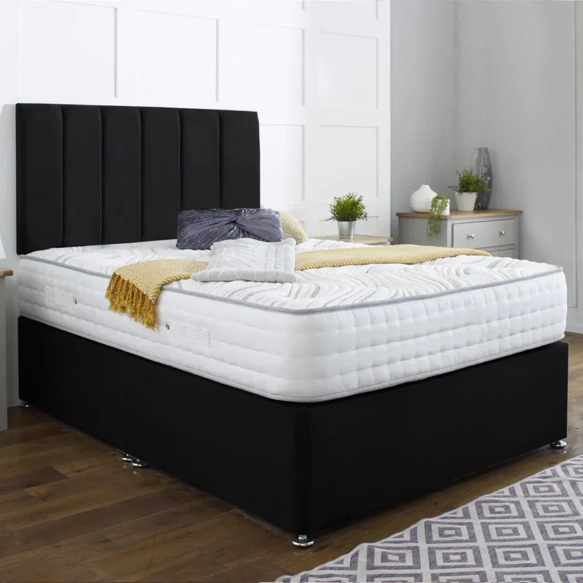 Small Double Divan Bed With Mattress Included - Image 4