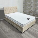 Platinum Double Platform Slatted Bed Base with Optional Mattress, Headboard and Storage - Image 2