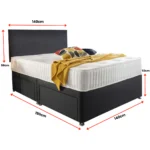Double Divan Bed With Mattress Included - Image 9