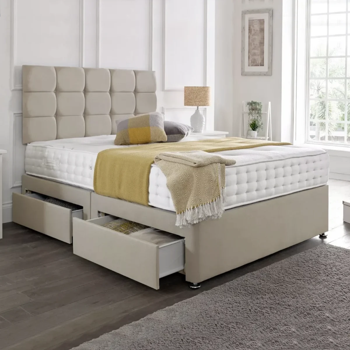 King Size Divan Bed with Mattress Included - Image 4