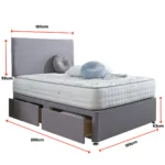 Super King Divan Bed with Mattress - Image 7